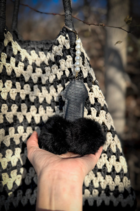 Penis Keychain: Pom Pom Bag Charm