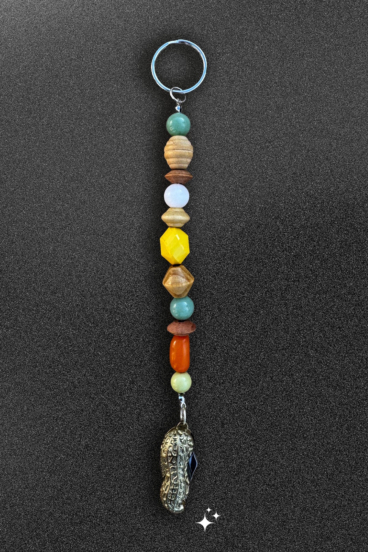 Vintage Peanut Pocketknife Switchblade with Upcycled Beads