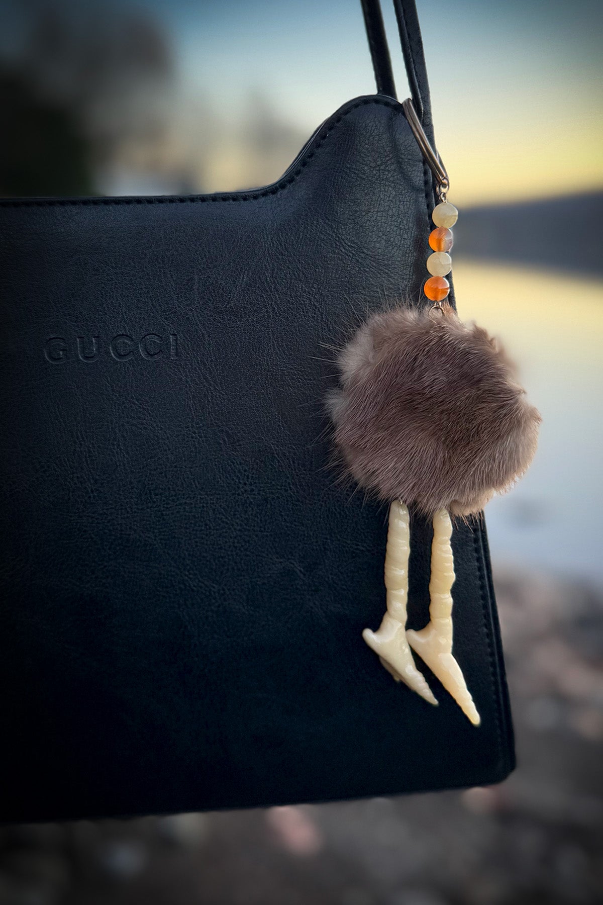 Real Fur Friend Bag Charm with Baba Yaga Legs