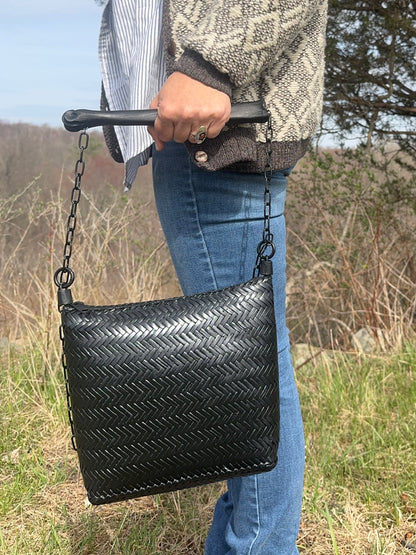 Metatarsal Deer Leg Bone Handle Bag with Adjustable Chain Strap