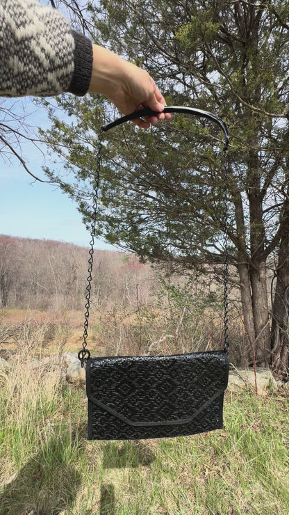 Deer Rib Bone Handle Bag with Adjustable Chain Strap