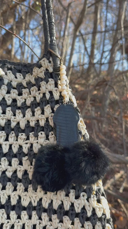 Penis Keychain: Pom Pom Bag Charm