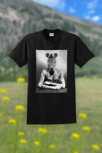 Tattooed Zebra Short Sleeve T-Shirt